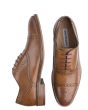 Johnston & Murphy Tan Leather Oxford Conard Cap Toe Shoe 