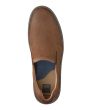 Johnston & Murphy Leather McGuffey Plain Toe Slip-On Tan Shoe