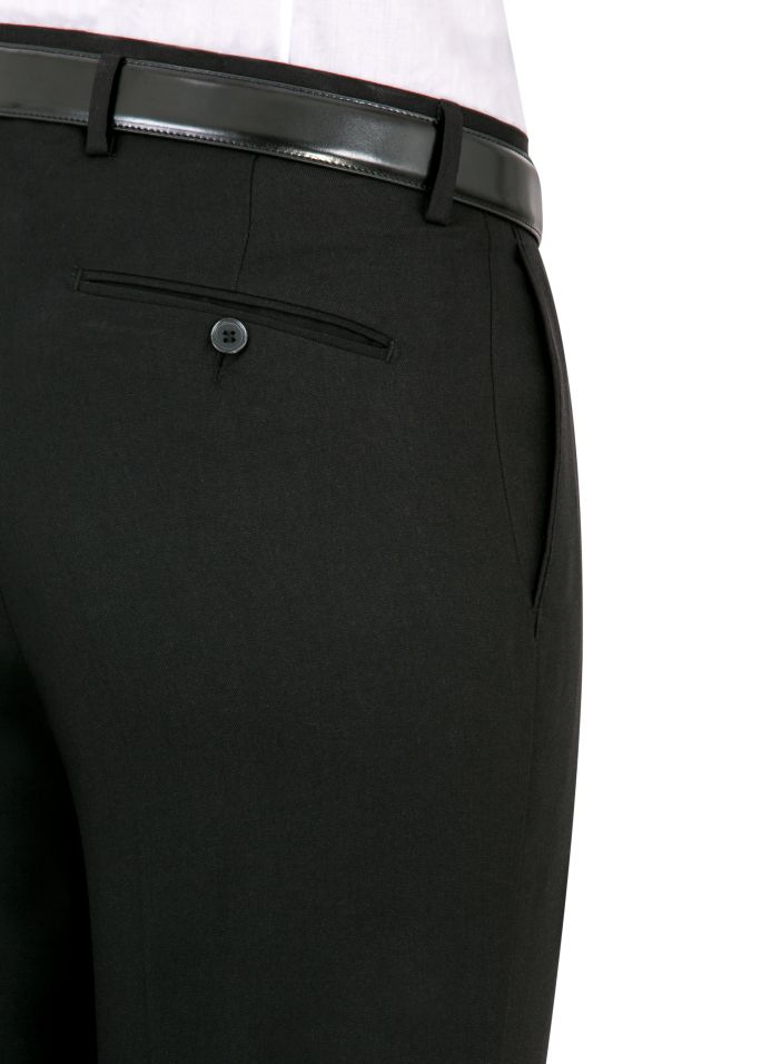 Angelo Rossi Modern Fit Michrotech Black Dress Pant