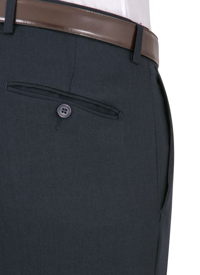 Angelo Rossi Modern Fit Michrotech Navy Dress Pant
