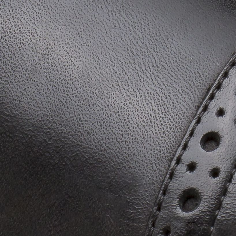 Johnston & Murphy Black Leather Oxford Conard Cap Toe Shoe