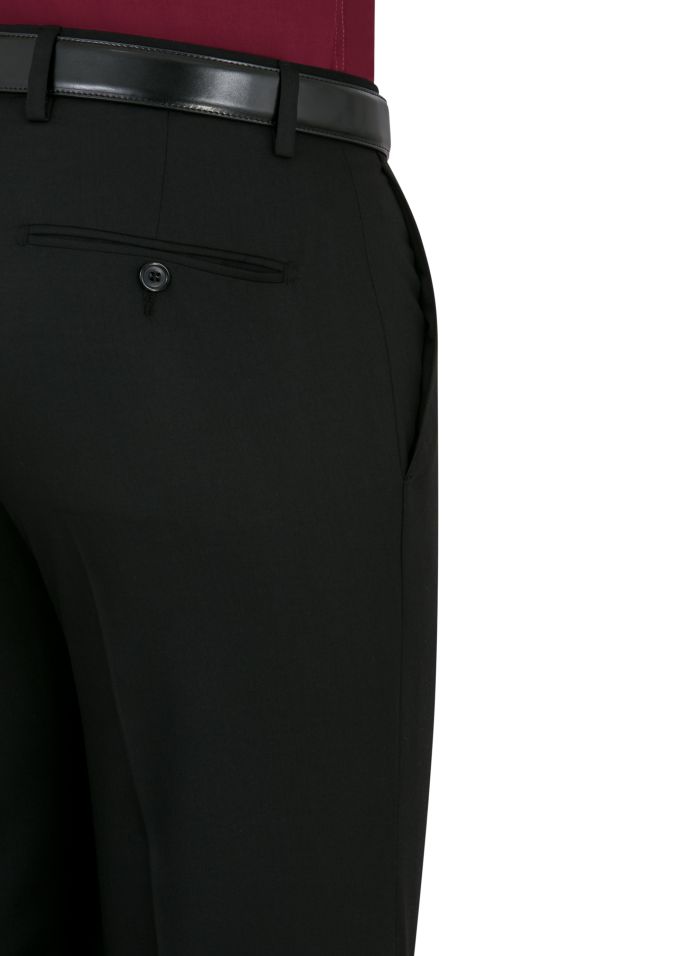 Marc Tulio Solid Black Dress Pants