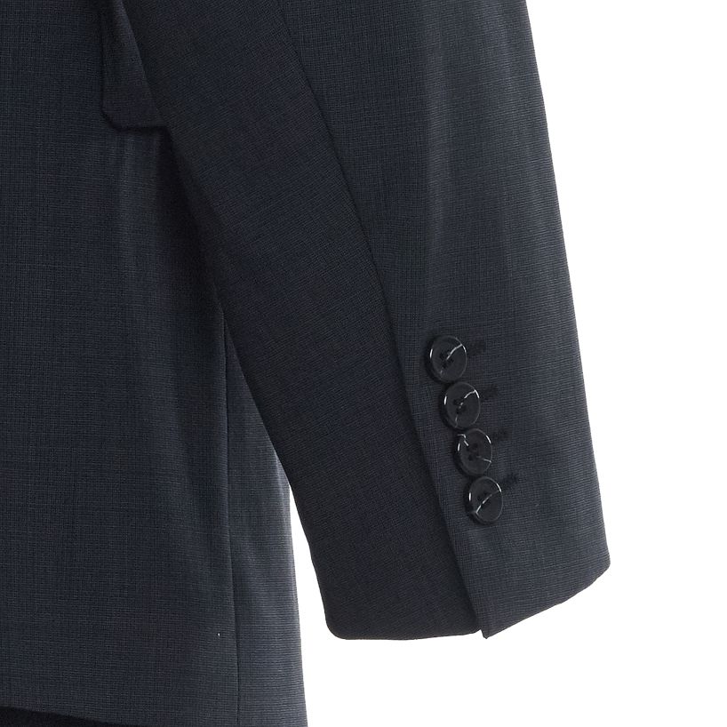 Cosani Charcoal Classic Fit Wool Sharkskin Suit