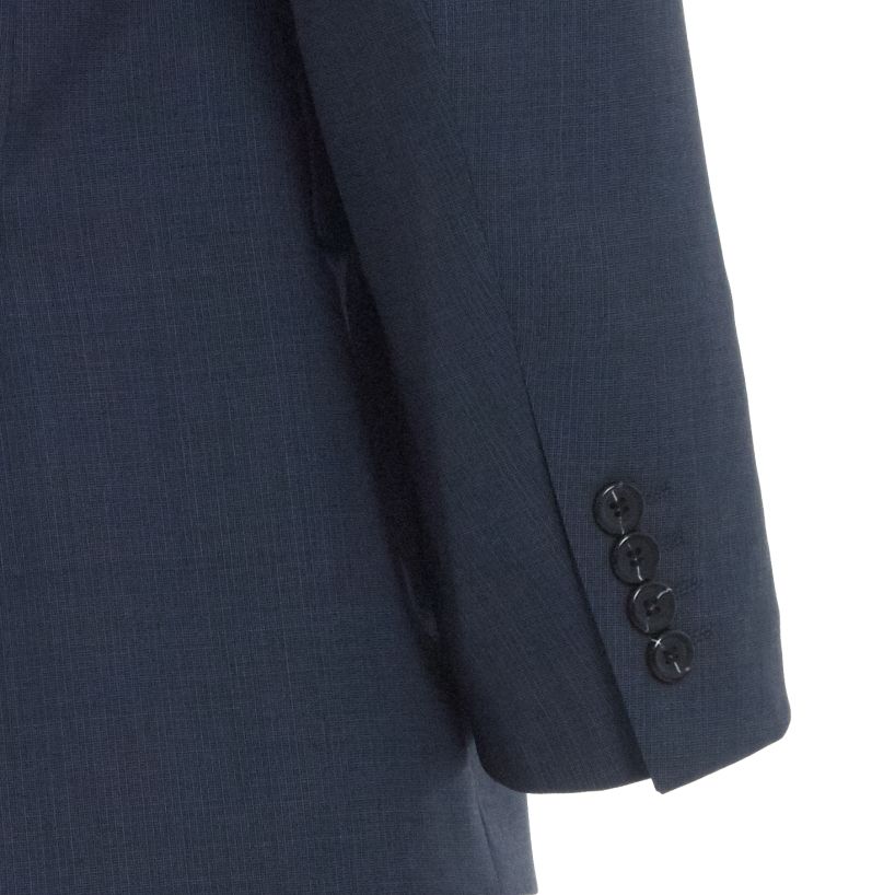 Cosani Blue Classic Fit Wool Sharkskin Suit