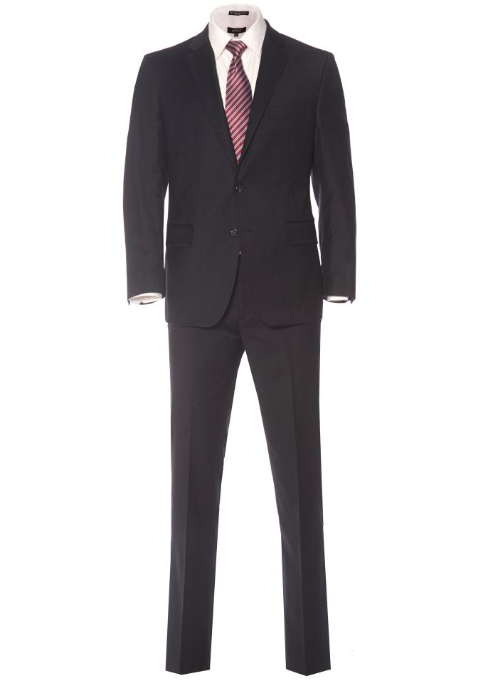 Cosani Pure Wool Classic Fit Black Suit