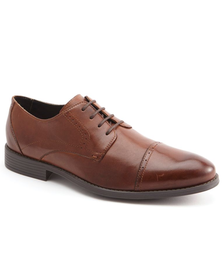 Stacy Adams Radford Leather Cap Toe Oxford Brown Dress Shoe