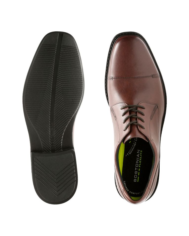 Bostonian Leather Wenham Cap Toe Brown Shoe