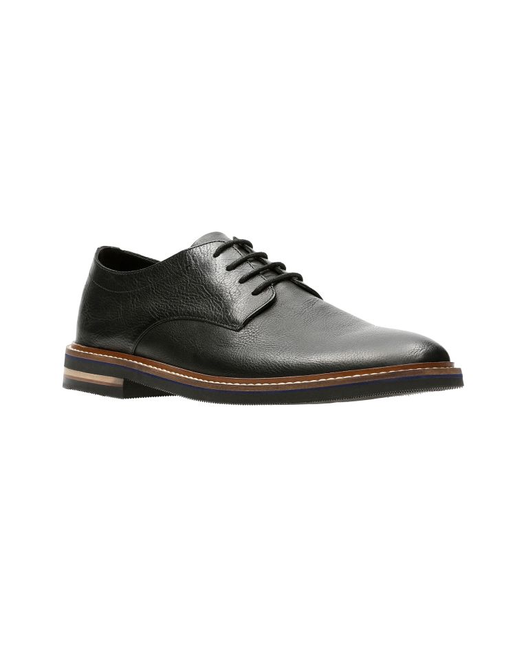 Plain Black Leather Shoes