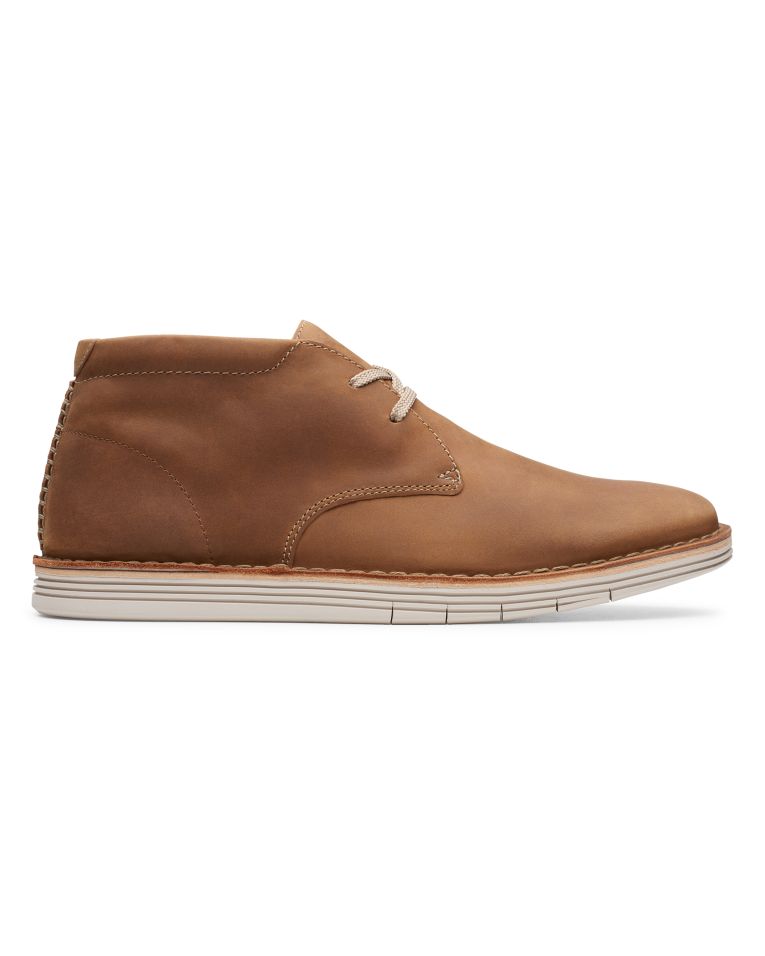 Clarks Leather Forge Stride Plain Toe Tan Boot