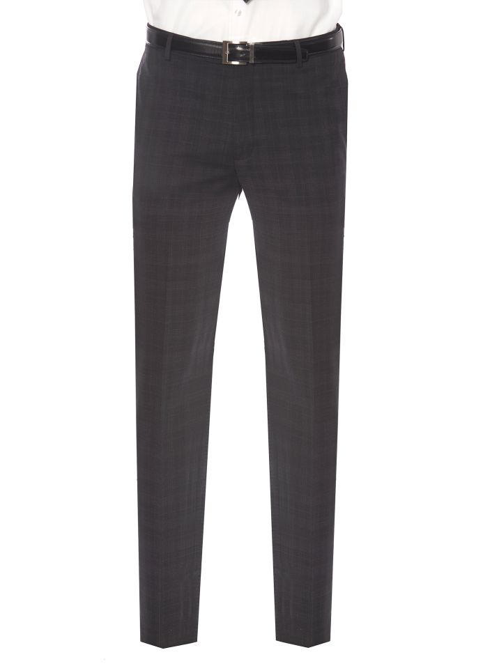 Cosani Wool Blend Plaid Modern Fit Charcoal Suit