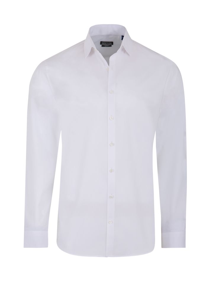 Kenneth Cole Reaction Slim Fit Dotted White Dress Shirt