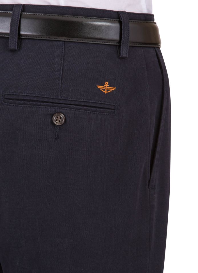 Dockers Field Khaki Straight Fit Flat Front Navy Pants