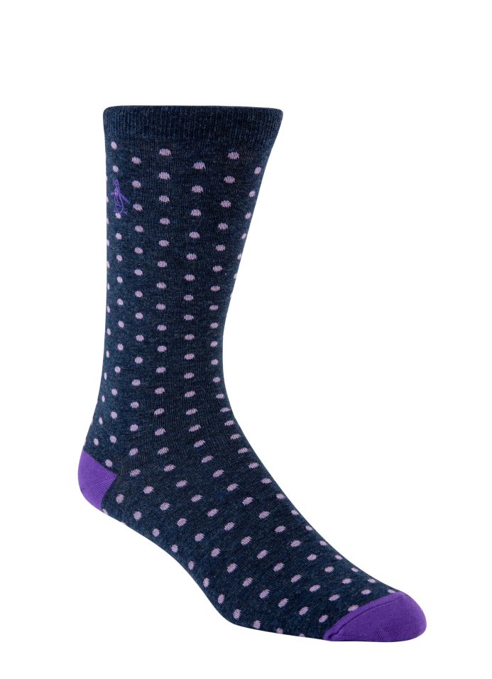 Cortes Dot Purple Sock by Original Penguin