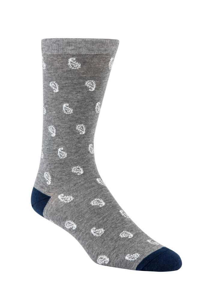 Carpini Paisley Charcoal Sock by Original Penguin