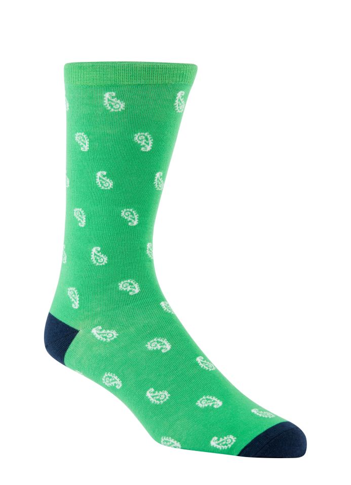 Carpini Paisley Green Sock by Original Penguin