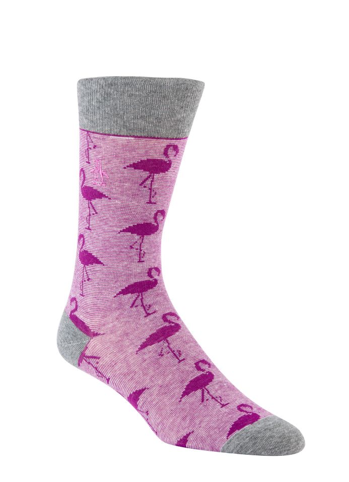 Flamingo Stripe Berry Sock by Original Penguin