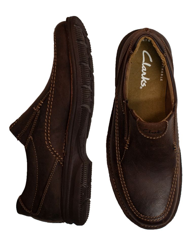 Clarks Senner Lane Men's Chocolate Slip On Leather Loafer