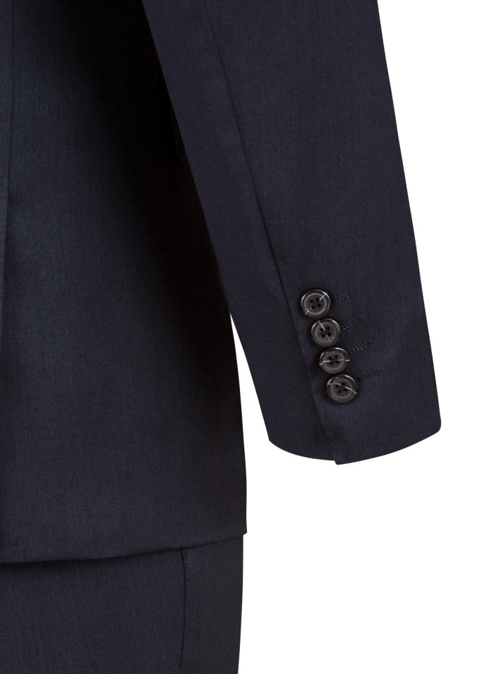 Cosani Solid Modern Fit Wool Blue Suit