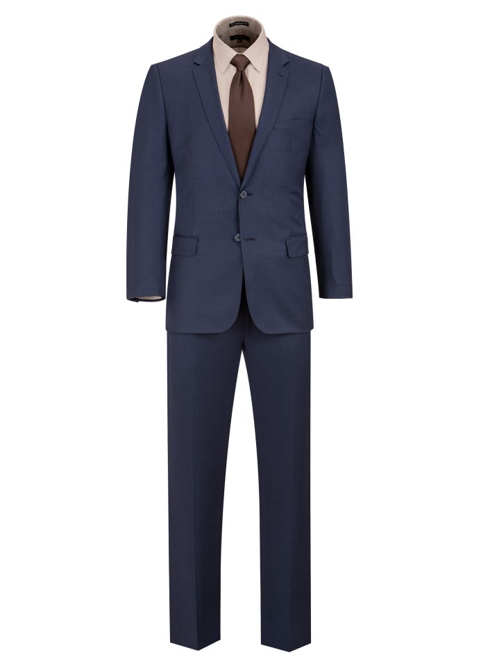 Giorgio by Giorgio Cosani Solid Wool & Cashmere Blue Suit