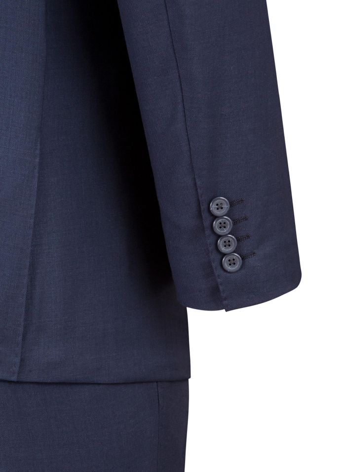 Giorgio by Giorgio Cosani Solid Wool & Cashmere Blue Suit