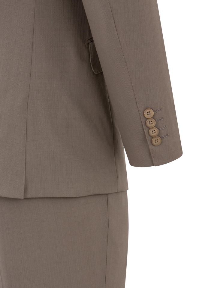 Hollywood Suit Slim Fit Wool & Cashmere Taupe Suit