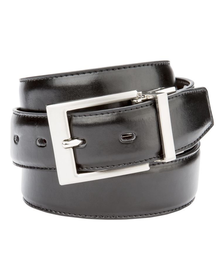 Giorgio Cosani Smooth Leather Reversible Black/Dark Brown Dress Belt