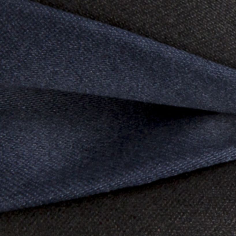 Angelo Rossi Blue Satin Stripe Bow Tie & Pocket Square Set
