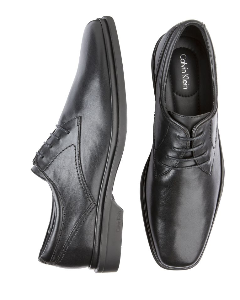 Calvin Klein Buster Dress Calf Flat Black Shoe