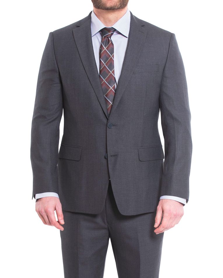 Hollywood Suit Solid Steel Grey Modern Fit Suit