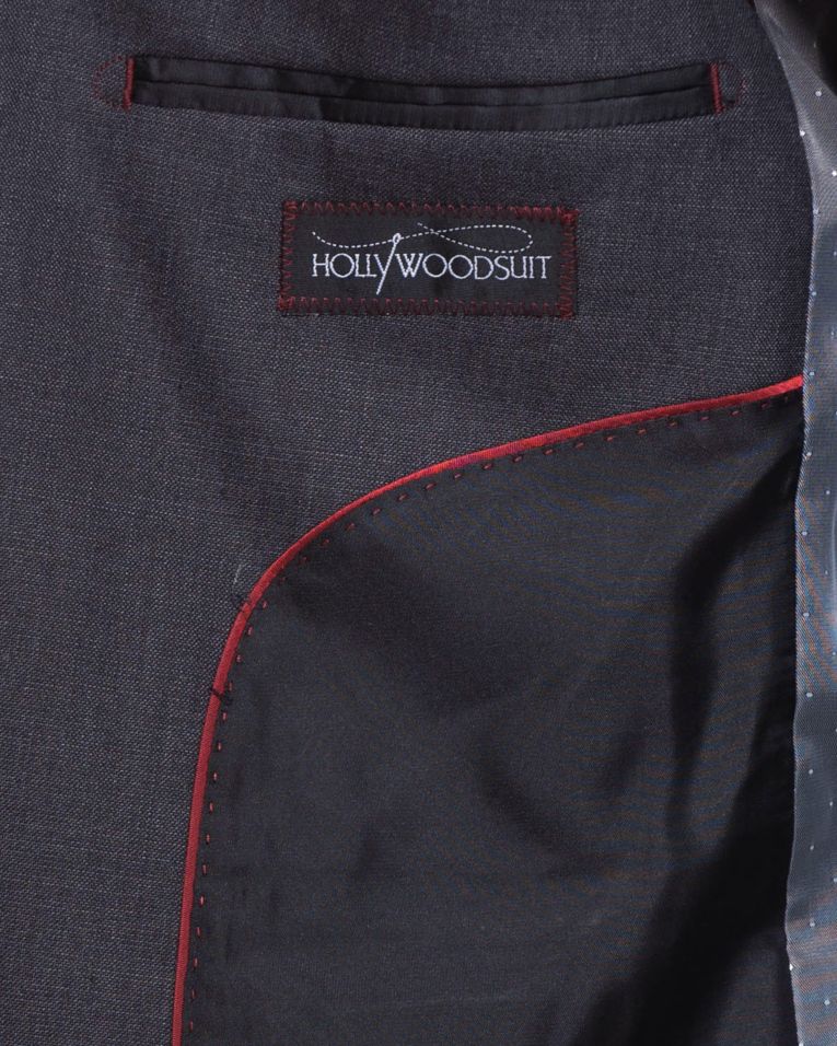 Hollywood Suit Solid Steel Grey Modern Fit Suit