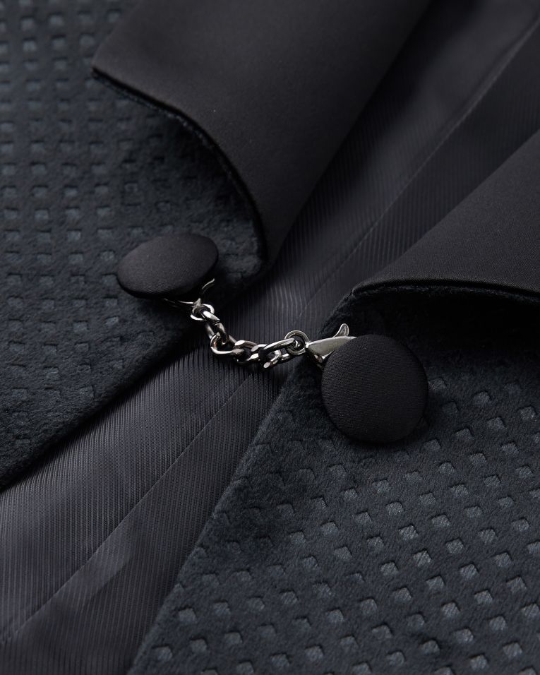 Hollywood Suit Black Diamond Modern FIt Vested Tuxedo 