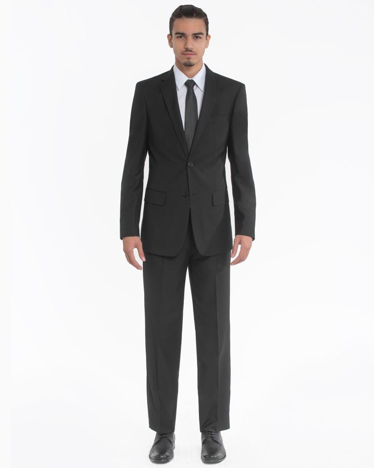 Hollywood Suit Modern Fit Solid Black Suit