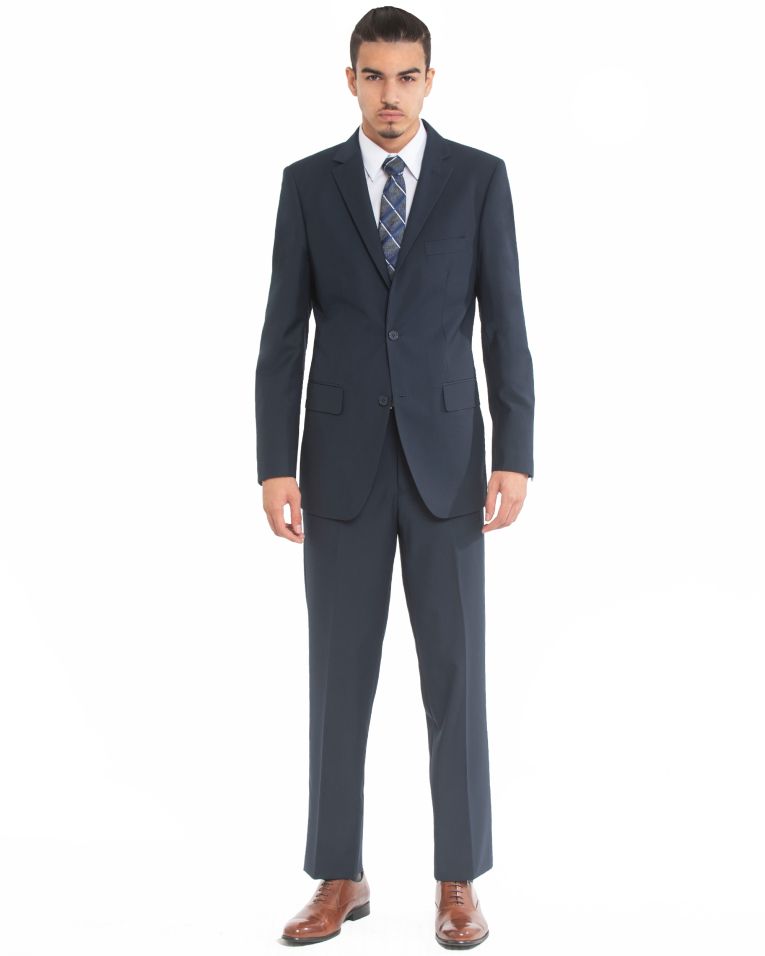 Hollywood Suit Modern Fit Solid Navy Suit