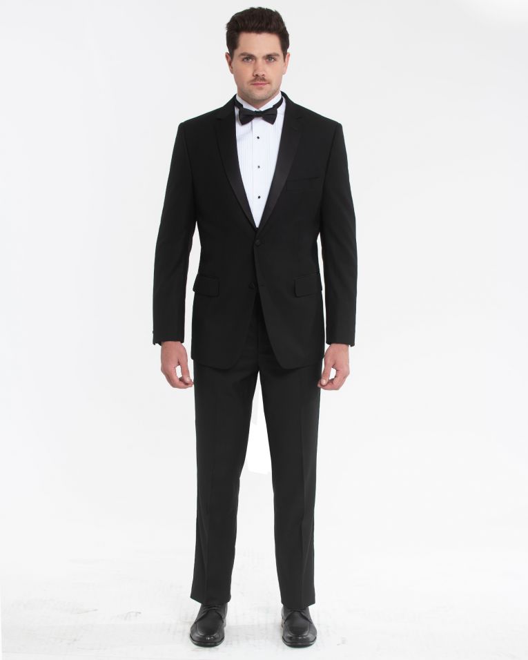 Hollywood Suit Modern Fit Solid Black Tuxedo