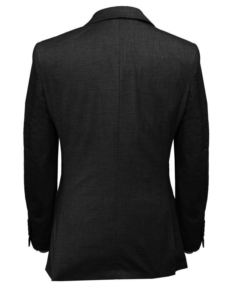 Hollywood Suit Solid Black Stretch Slim Fit Suit
