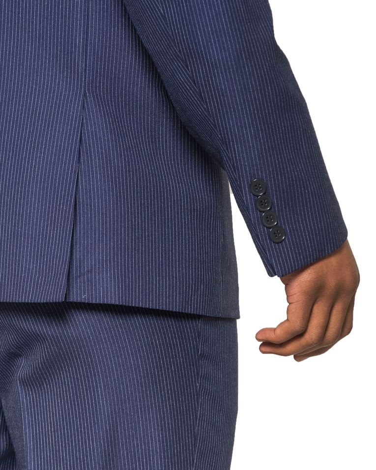 Hollywood Suits Blue Narrow Pinstripe Power Suit