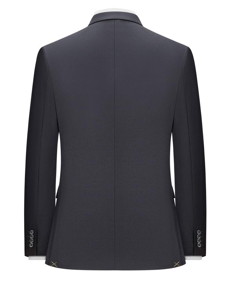 Hollywood Suit Solid Black Performance Wool Slim Fit Suit
