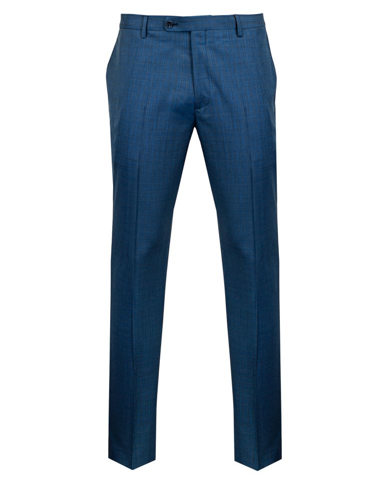 Hollywood Suit Blue & Orange Windowcheck Tailored Fit Suit