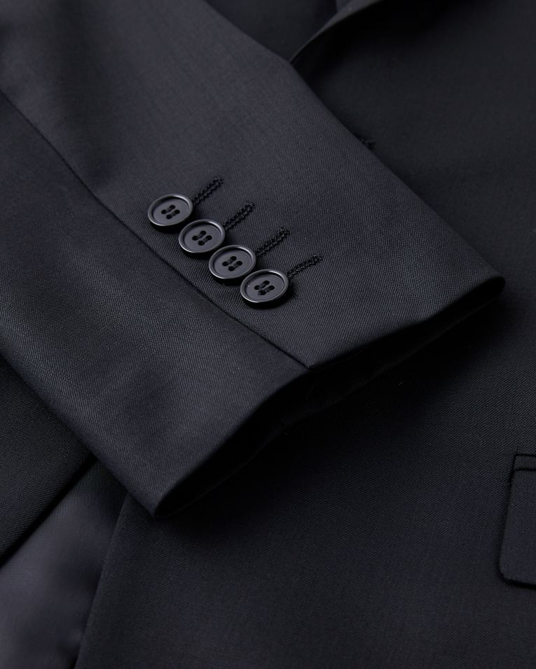 Hollywood Suit Black 100% Tailored Fit Suit