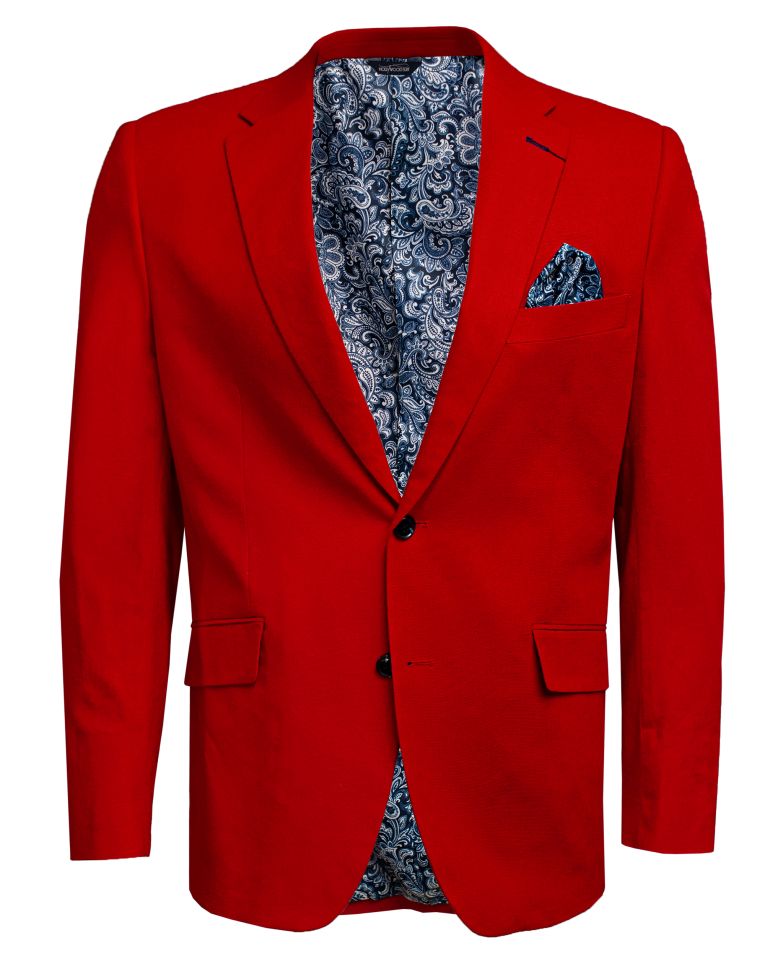 Hollywood Suit Red Linen Sports Jacket
