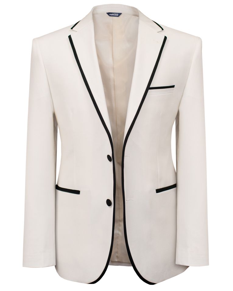 Hollywood Suit Cream Satin Line Dinner Jacket