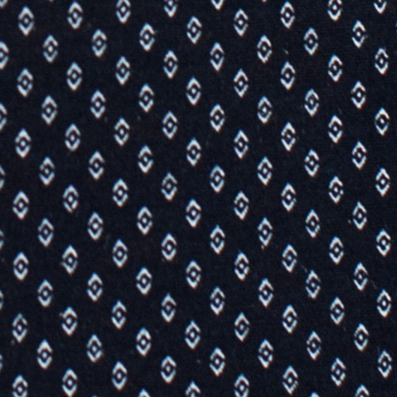 Hollywood Suit Navy Dot & Diamond Geometric Print Long Sleeve Shirt