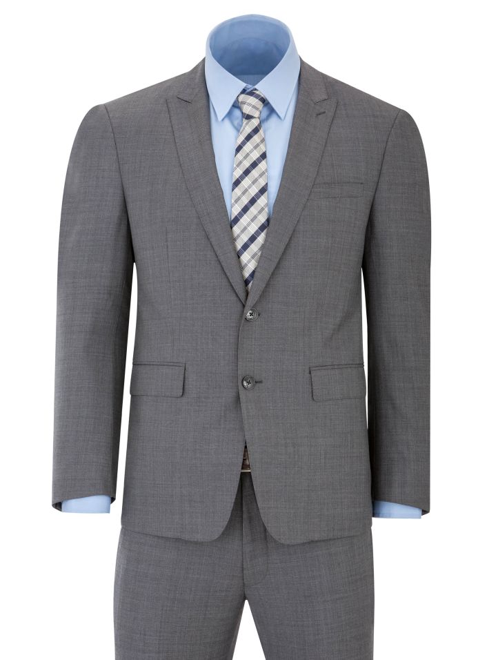 Calvin Klein Ultra Slim Fit Grey Wool Sharkskin Suit