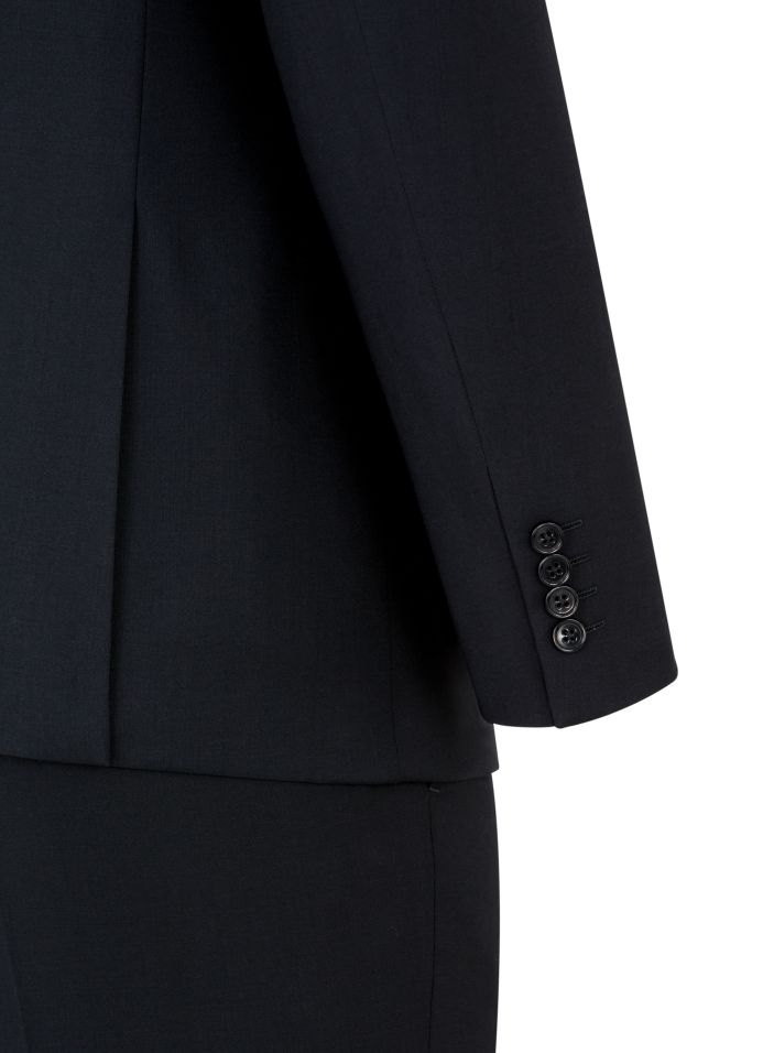Armani Collezioni Black Modern Fit Wool Suit