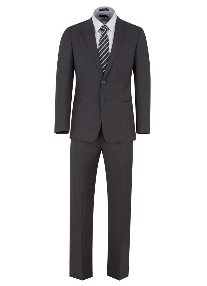 Armani Collezioni Charcoal Modern Fit Wool Suit