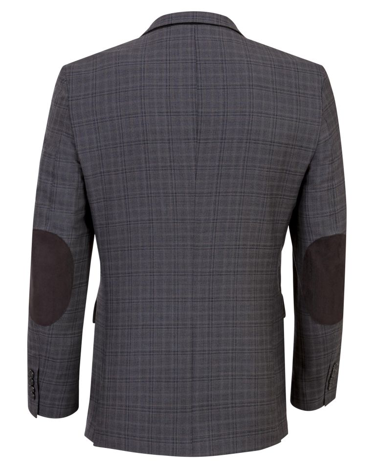Giorgio Cosani Charcoal Wool Plaid Windowpane Sports Jacket