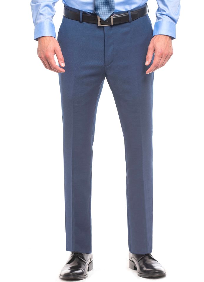Salvatore Lorente Solid Modern Fit Blue Suit
