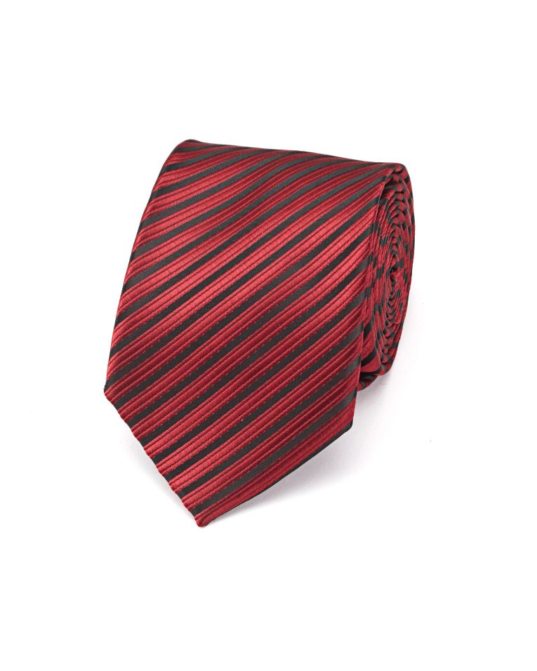 Hollywood Suit Monocromatic Striped Burgundy Tie