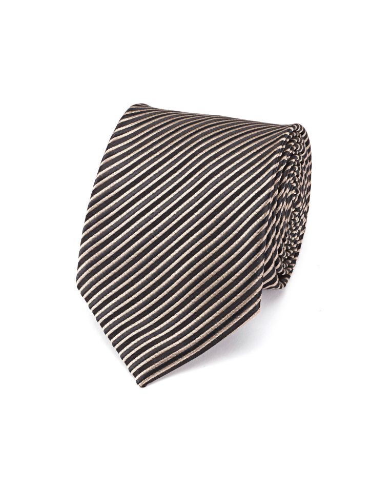 Hollywood Suit Thread Stripe Charcoal Tie