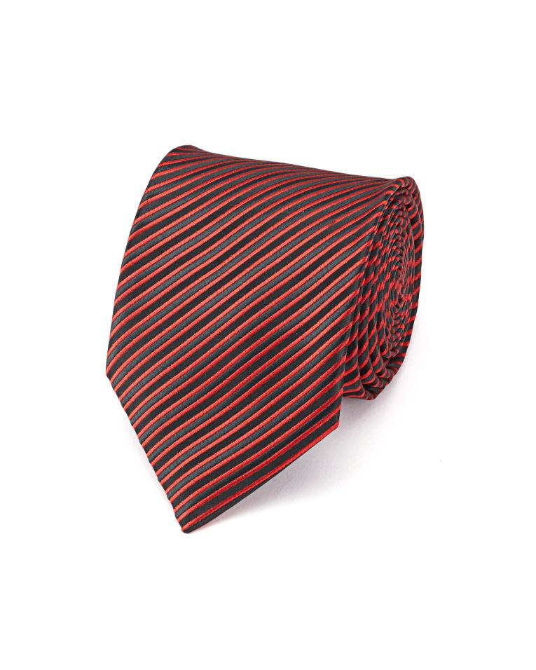 Hollywood Suit Thread Stripe Red Tie